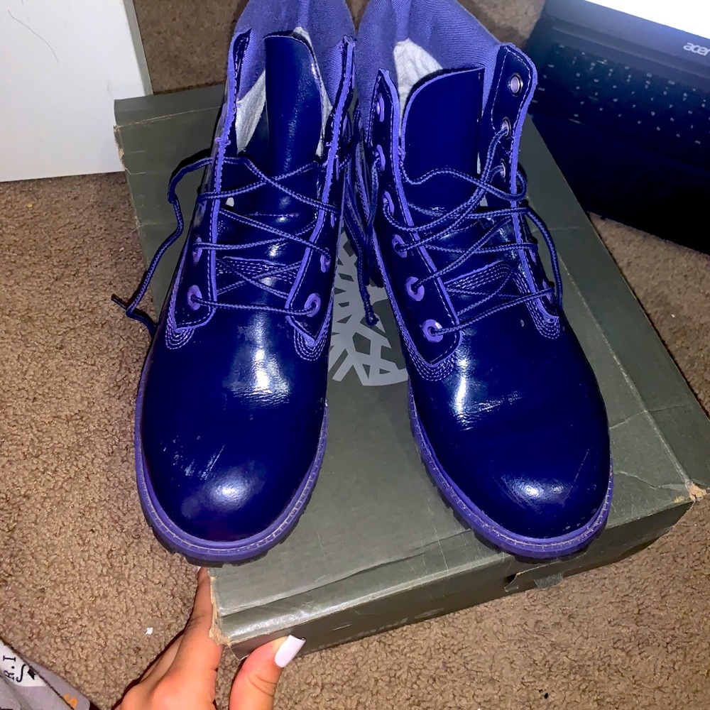 Dark purple timberlands